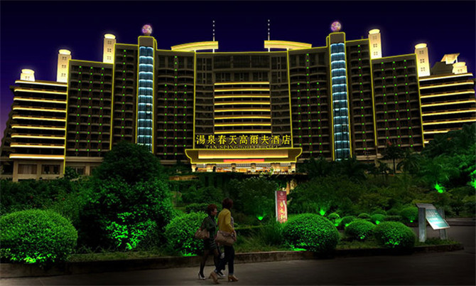 惠州湯泉春天高爾夫酒店亮化效果2014